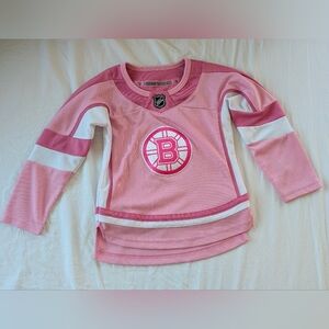 NHL Pink Kids Boston Bruins Hockey Jersey